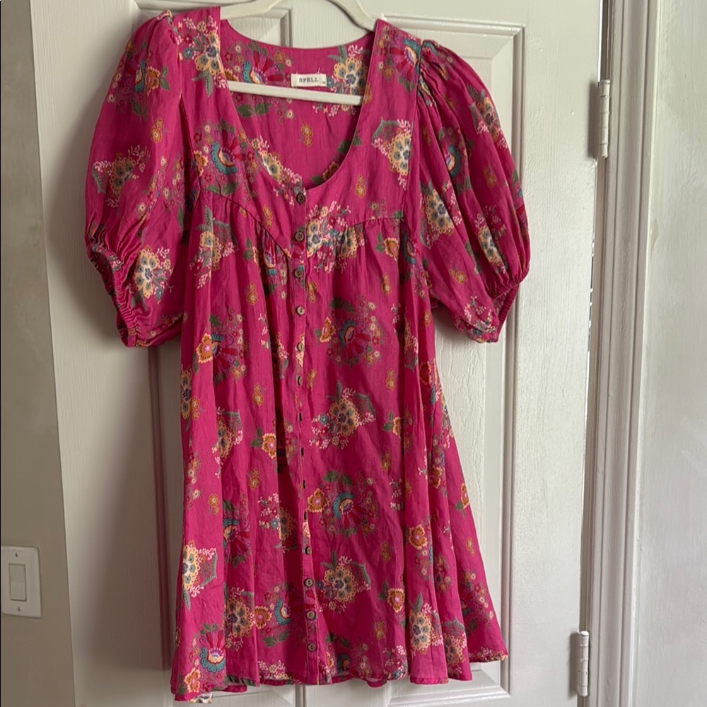 Spell Fuchsia Floral Mini Dress